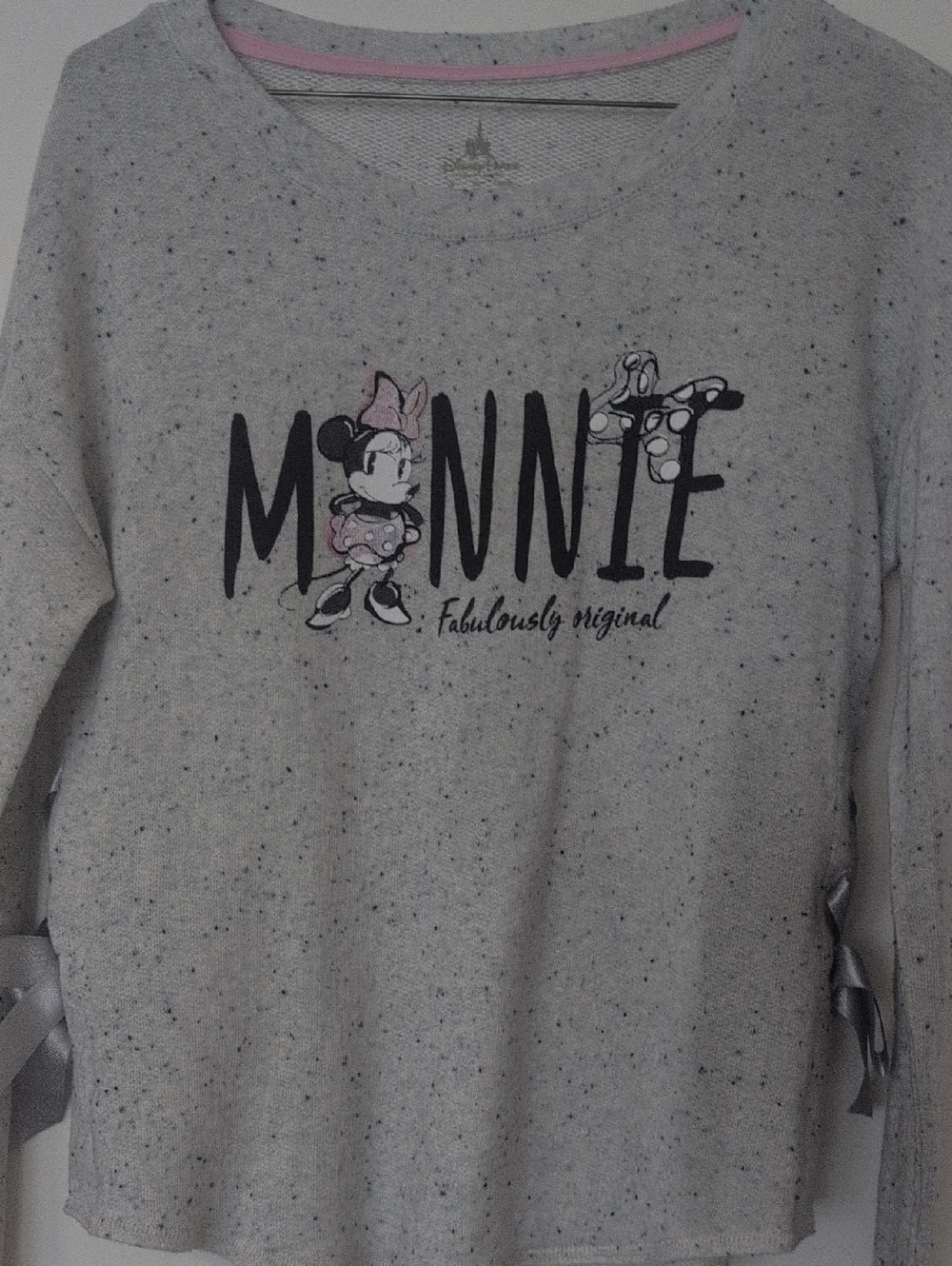 Minnie Mouse Gray Speckled Sweatshirt - Graphic Pullover
